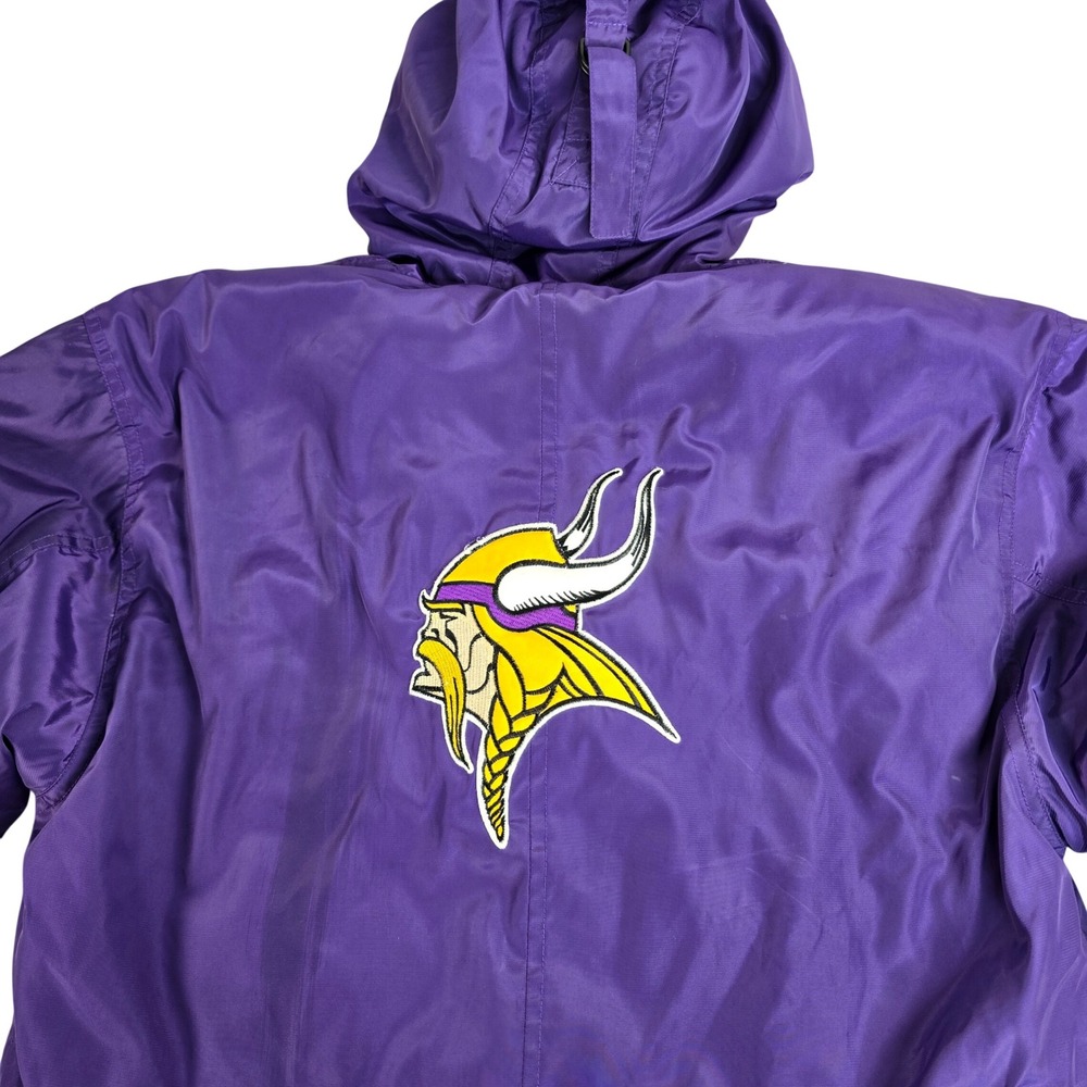 Reebok Minnesota Vikings NFL Kids Large 14-16 Purple Yellow Puffer Jacket Parka